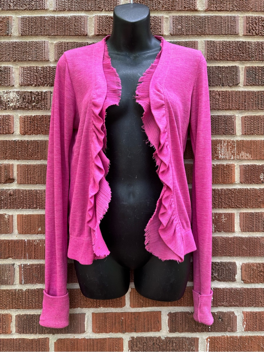 Body Central Women's Size L Cotton Blend Open front Cardigan Sweater Fairy Flare